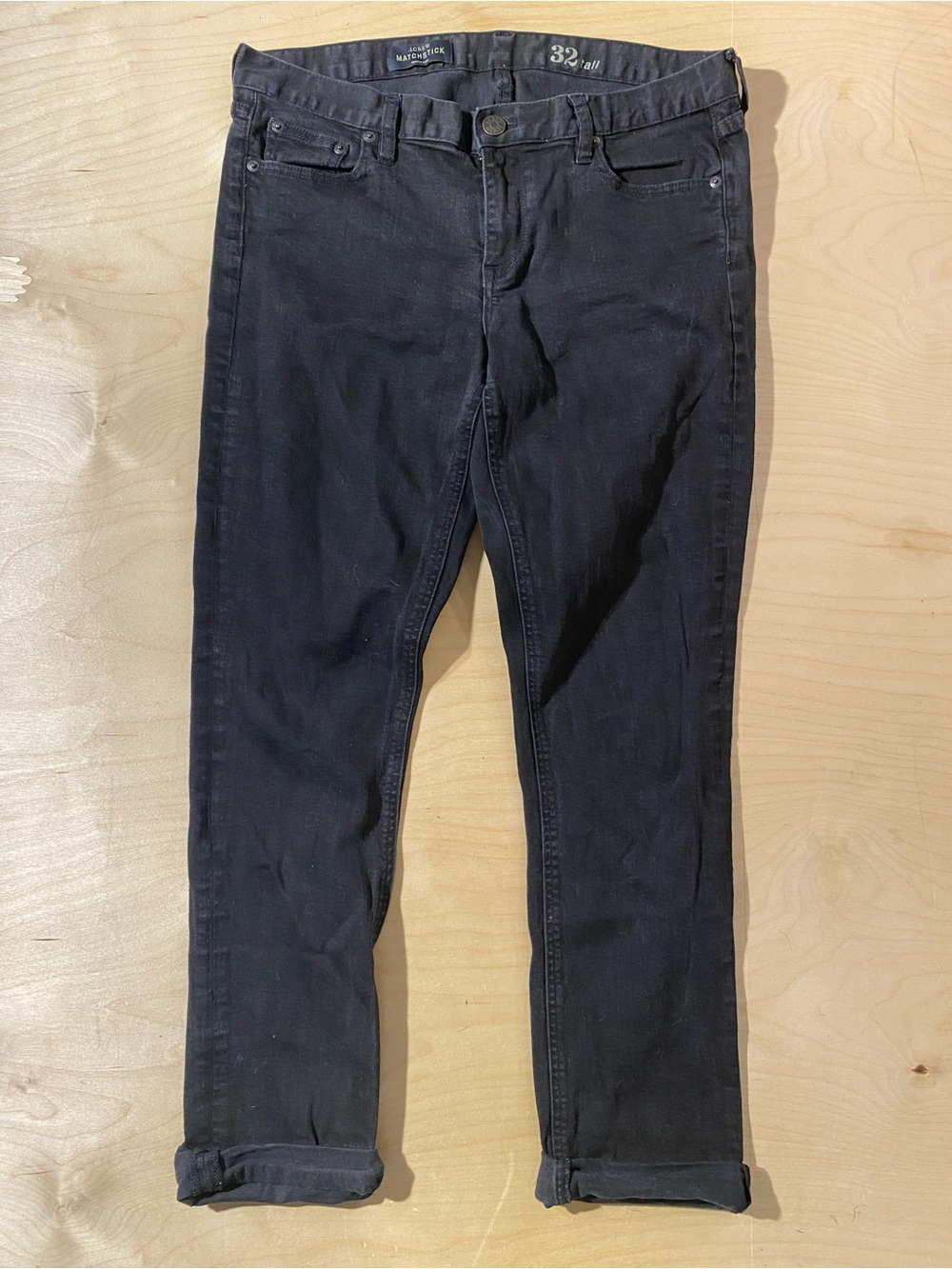 J. Crew Matchstick Slim Men's Jeans in Black 32 Tall (CG)